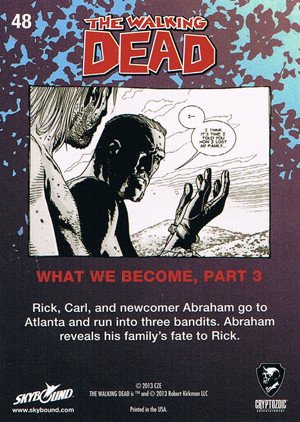 Cryptozoic The Walking Dead Comic Book Series 2 Base Card 48 What We Become, Part 3
