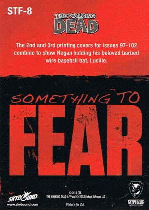 Cryptozoic The Walking Dead Comic Book Series 2 Something To Fear Card STF-8 Negan Reprint Part 2