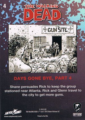 Cryptozoic The Walking Dead Comic Book Series 2 Parallel Foil Card 4 Days Gone Bye, Part 4