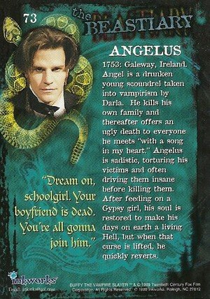 Inkworks Buffy, The Vampire Slayer - Season 2 (Two) Base Card 73 Angelus