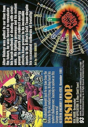 Fleer Marvel Universe V Base Card 93 Bishop