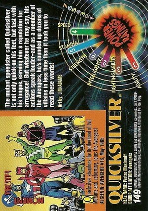Fleer Marvel Universe V Base Card 149 Quicksilver