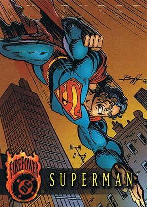 Fleer/Skybox DC Outburst: Firepower Base Card 14 Superman