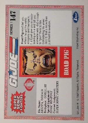 Impel G.I. Joe Series 1 Base Card 147 Road Pig