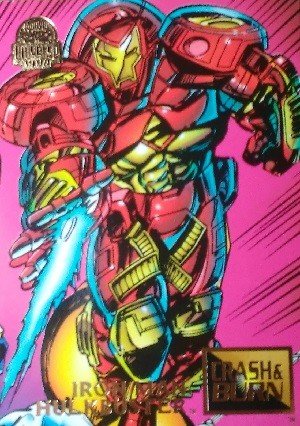Fleer Marvel Universe V Base Card 75 Iron Man & Hulkbuster