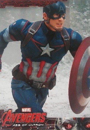 Upper Deck Marvel Avengers: Age of Ultron Base Card 3 Outside, Captain America leads Earth's mightiest h