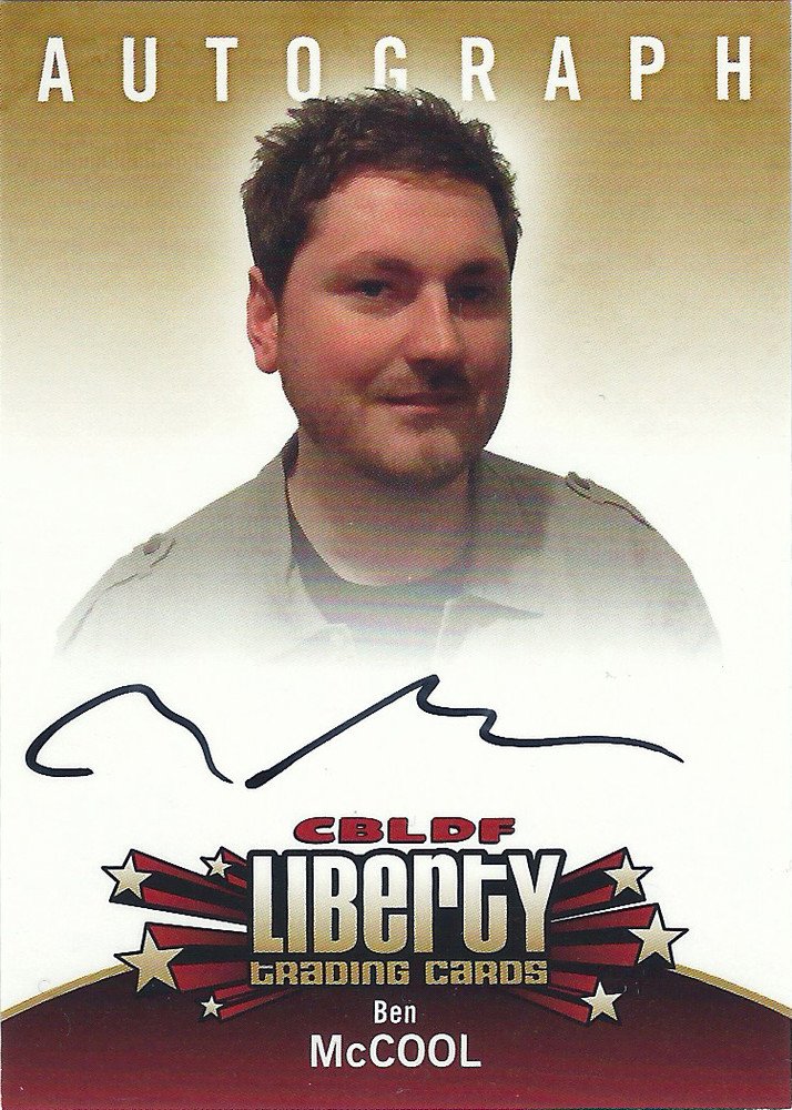 Cryptozoic CBLDF Liberty Trading Cards Autograph Card  Ben McCool
