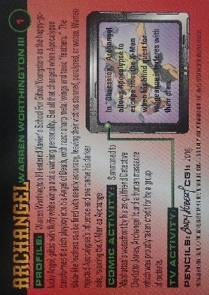 Fleer X-Men 1996 Fleer Base Card 1 Archangel