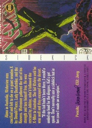 Fleer X-Men 1996 Fleer Base Card 85 Sidekick