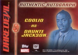 Topps Daredevil Movie Cards Autograph Card  Coolio as Daunte Johnson 
