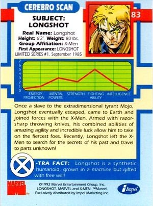 Impel X-Men Series I Base Card 83 Longshot