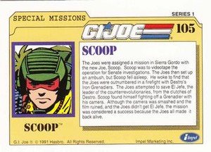 Impel G.I. Joe Series 1 Base Card 105 Scoop