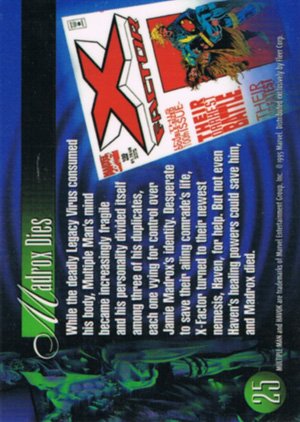 Fleer Marvel Annual Flair '95 Base Card 25 Multiple Man