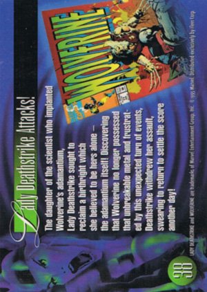 Fleer Marvel Annual Flair '95 Base Card 38 Lady Deathstrike