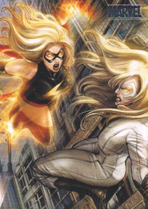 Rittenhouse Archives Marvel Heroes and Villains Parallel Card 68 Ms. Marvel vs. Moonstone