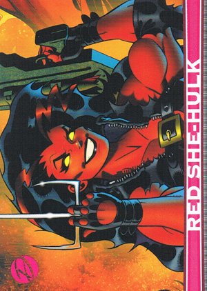 Rittenhouse Archives Marvel Dangerous Divas Base Card 20 Red She-Hulk