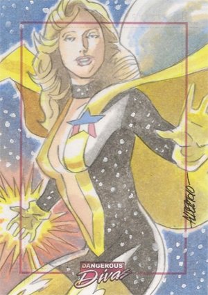Rittenhouse Archives Marvel Dangerous Divas Sketch Card  Alberto Silva