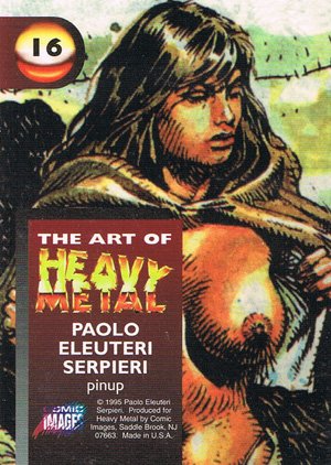 Comic Images The Art of Heavy Metal Base Card 16 pinup