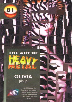 Comic Images The Art of Heavy Metal Base Card 81 pinup