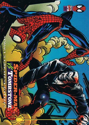 Fleer The Amazing Spider-Man Base Card 105 Spider-Man vs. Tombstone