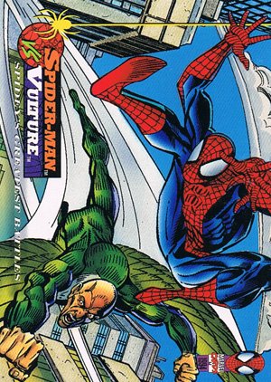 Fleer The Amazing Spider-Man Base Card 112 Spider-Man vs. Vulture