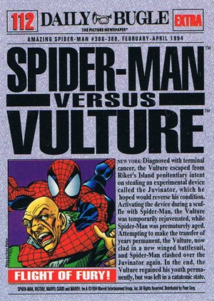 Fleer The Amazing Spider-Man Base Card 112 Spider-Man vs. Vulture