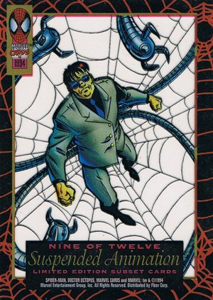 Fleer The Amazing Spider-Man Suspended Animation Card nine Doctor Octopus