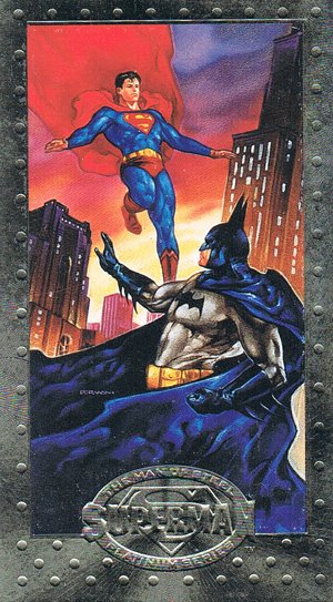 SkyBox Superman: The Man of Steel - Premium Edition Base Card 32 Behold, a Dark Knight!
