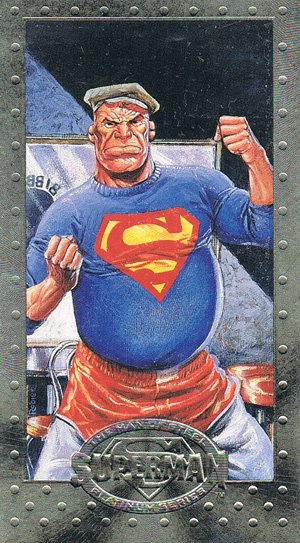 SkyBox Superman: The Man of Steel - Premium Edition Base Card 72 Bibbo Does His Best