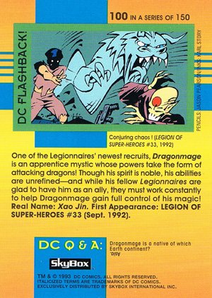 SkyBox DC Cosmic Teams Base Card 100 Dragonmage (Legionnaires)