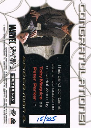 Rittenhouse Archives Spider-Man Movie 3 Expansion Set A  Costume Card - Pants worn by Tobey Maguire as Peter Parker (225)