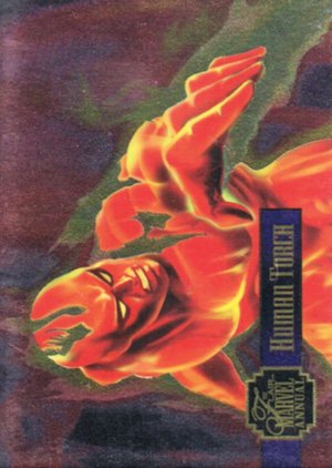 Fleer Marvel Annual Flair '95 PowerBlast Card 13 Human Torch