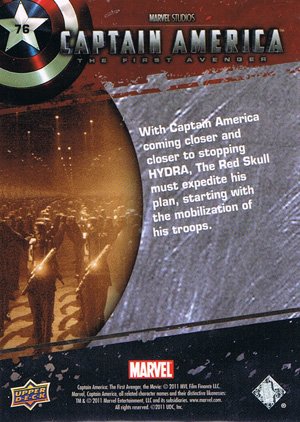 Upper Deck Captain America Movie Base Card 76 
