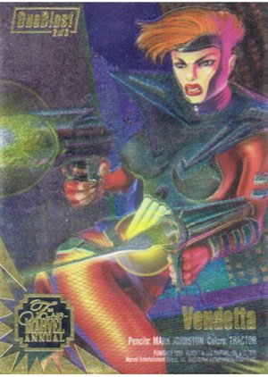 Fleer Marvel Annual Flair '95 DuoBlast Card 2 Punisher 2099/Vendetta