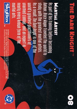 SkyBox The Adventures of Batman & Robin Base Card 8 Martial Artist