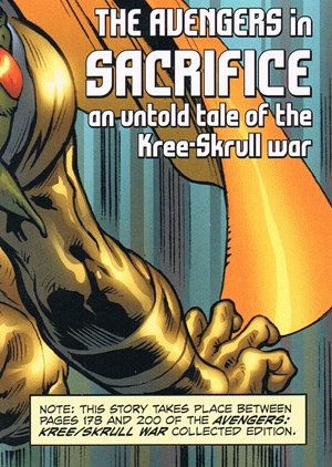 Upper Deck The Avengers: Kree-Skrull Wars Untold Tales: Sacrifice 1-9 