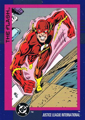 SkyBox DC Cosmic Teams Base Card 45 The Flash (Justice League International)