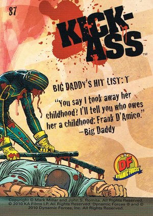 Dynamic Forces Kick-Ass Base Card 87 Big Daddy's Hit List: T