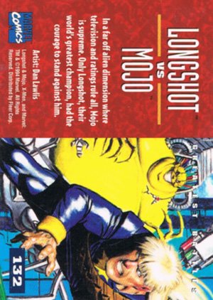 Fleer X-Men '95 Fleer Ultra Base Card 132 Longshot vs Mojo