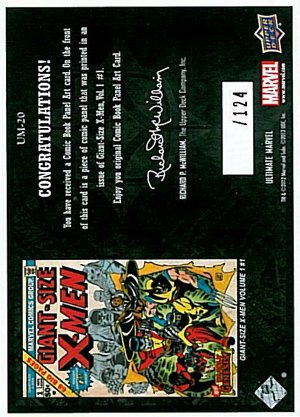 Upper Deck Marvel Beginnings Series II Ultimate Focus Panel Card UM-20 Giant Sized X-men #1