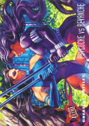 Fleer X-Men '95 Fleer Ultra Base Card 136 Psylocke vs Revanche