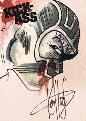 Dynamic Forces Kick-Ass Autograph Card  Ken Haeser - black ink, sketch Kick-Ass (#80)
