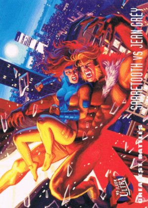 Fleer X-Men '95 Fleer Ultra Base Card 138 Sabretooth vs Jean Grey