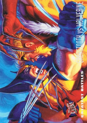 Fleer X-Men '95 Fleer Ultra Base Card 139 Sabretooth vs Wolverine
