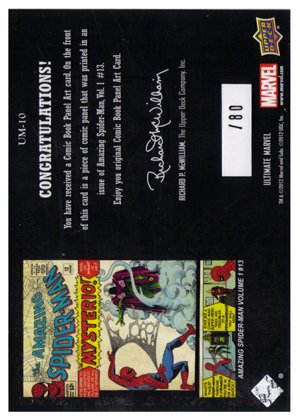 Upper Deck Marvel Beginnings Series II Ultimate Focus Panel Card UM-10 The Amazing Spider-Man #13