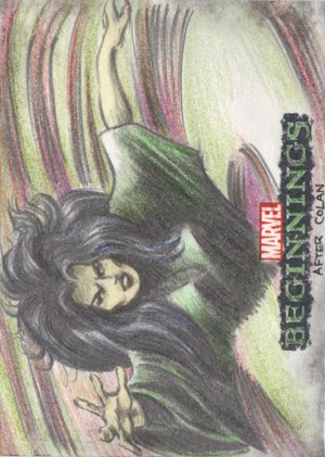 Upper Deck Marvel Beginnings Series II Sketch Card  Wu Wei