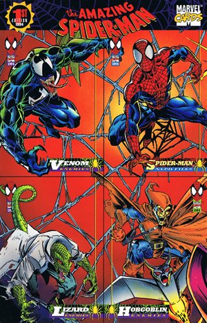 Fleer The Amazing Spider-Man Promos  Venom / Spider-Man / Lizard / Hobgoblin (4-card panel)