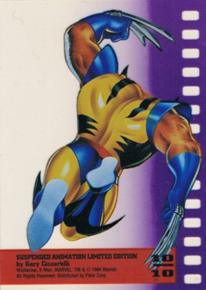 Fleer X-Men '95 Fleer Ultra Suspended Animation Cels 10 Wolverine