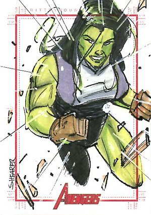 Rittenhouse Archives Marvel Greatest Heroes Sketch Card  Brian Shearer