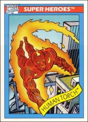 Impel Marvel Universe I Base Card 33 Human Torch